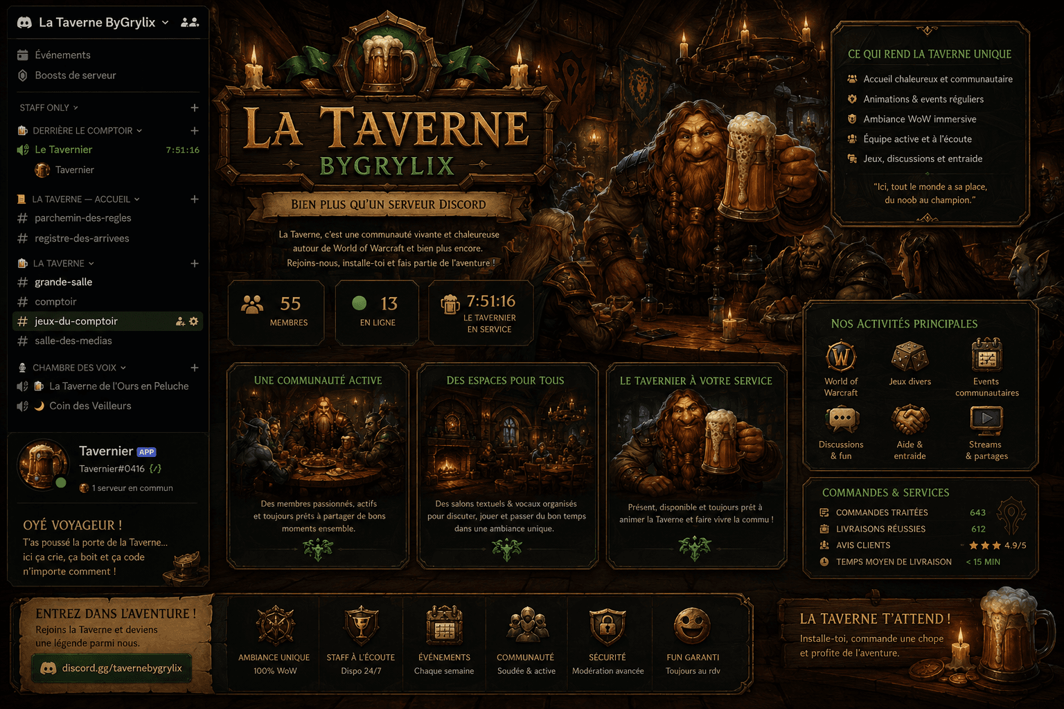 Aperçu du projet La Taverne ByGrylix